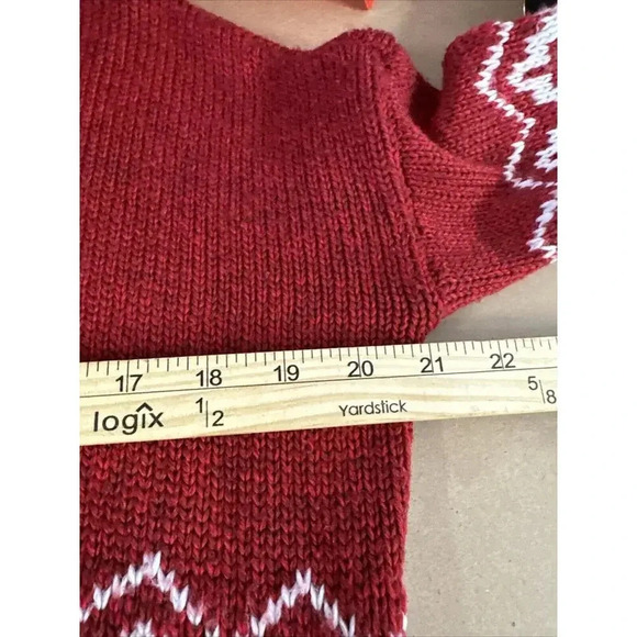 American Eagle Wool Blend Chunky Open Cardigan Sweater Women S Holiday Western - Picture 6 of 8